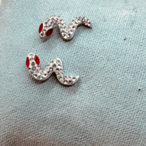 Pendientes Serpiente Mini Rojo