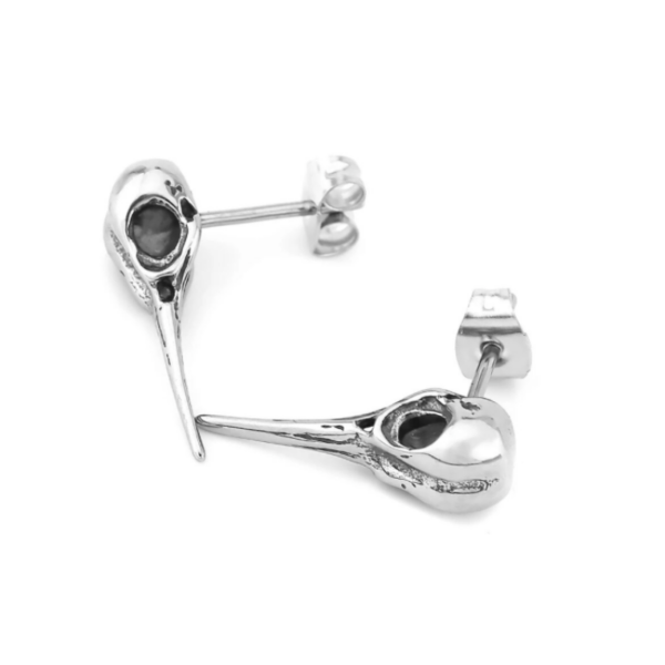 Pendientes Calavera de Cuervo - Imagen 2