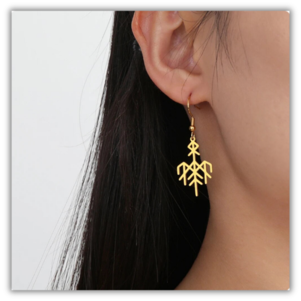 Pendientes Acero Runa Wardruna - Imagen 3