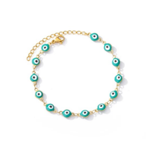 Pulsera Ojo Turco esmaltado Verde Turquesa