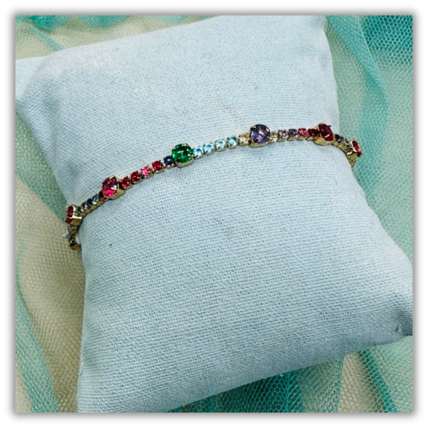 Pulsera Acero Inoxidable Circonitas Multicolor