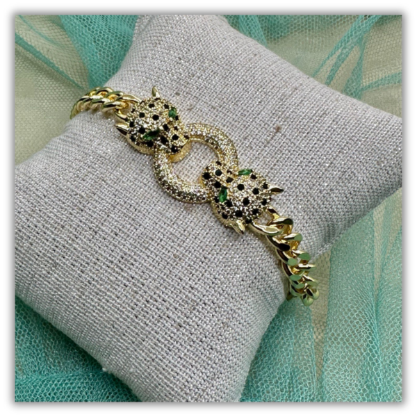 Pulsera Acero Inoxidable Leopardo