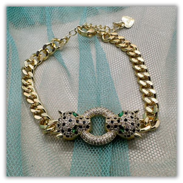Pulsera Acero Inoxidable Leopardo - Imagen 3
