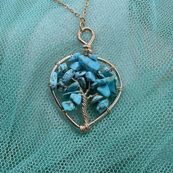 Collar Arbol de la Vida Corazon de Piedra - Imagen 3