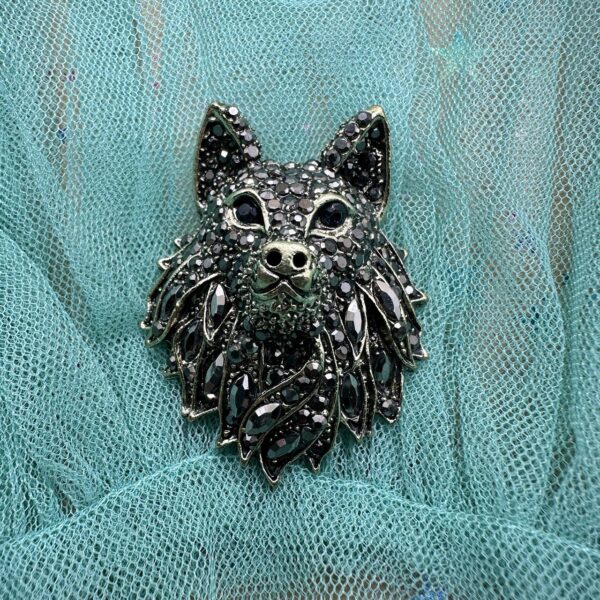 Broche para Ropa Lobo Gris