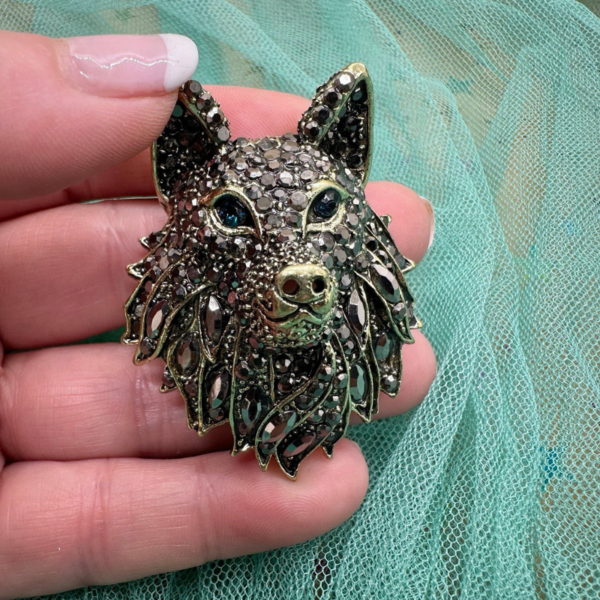 Broche para Ropa Lobo Gris - Imagen 2