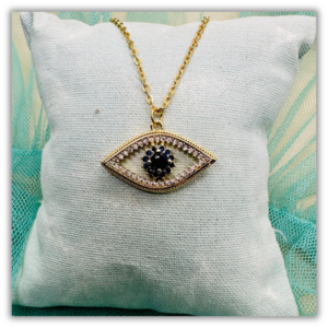 Collar Ojo Turco Iris Flor