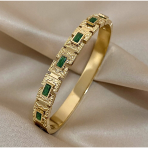 Brazalete acero inoxidable dorado Princesa Inca