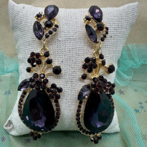 Pendientes Largos Cristales Barroco Glamour