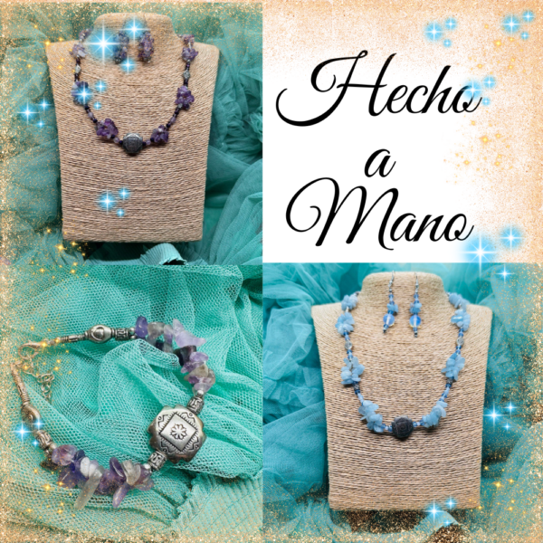 Conjunto Collar y Pendientes Artesanía en Piedra Natural