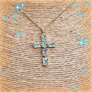 Collar Cruz Acero Clásica