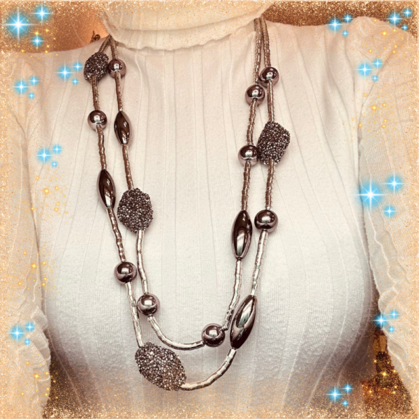 Collar Plateado Fantasia